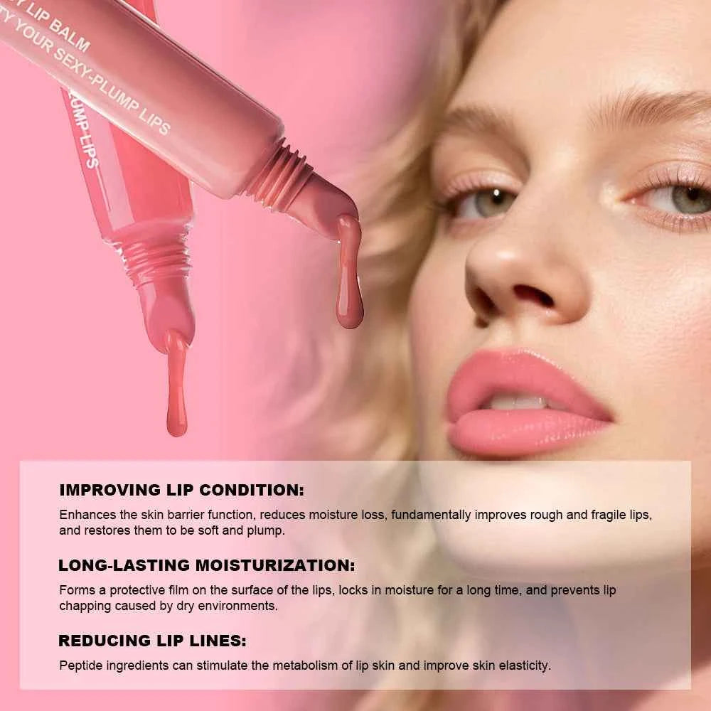 OEM Moisturizing Mirror Liquid Sunscreen SPF 30 Nourishing Organic Lip Gel Mineral Lip Balm Oil Herbal Lip Balm for Female