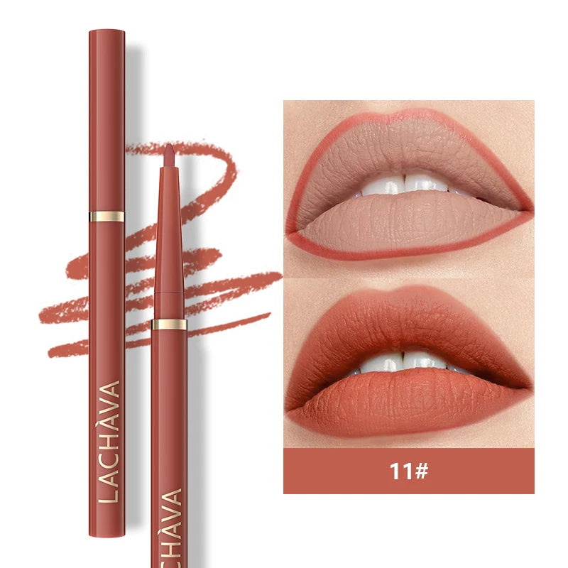 Free Sample OEM Wholesale Vegan Matte Makeup Lipliner Pencil Waterproof Lasting High Pigment Velvet Lip Liner Pen Private Label 11