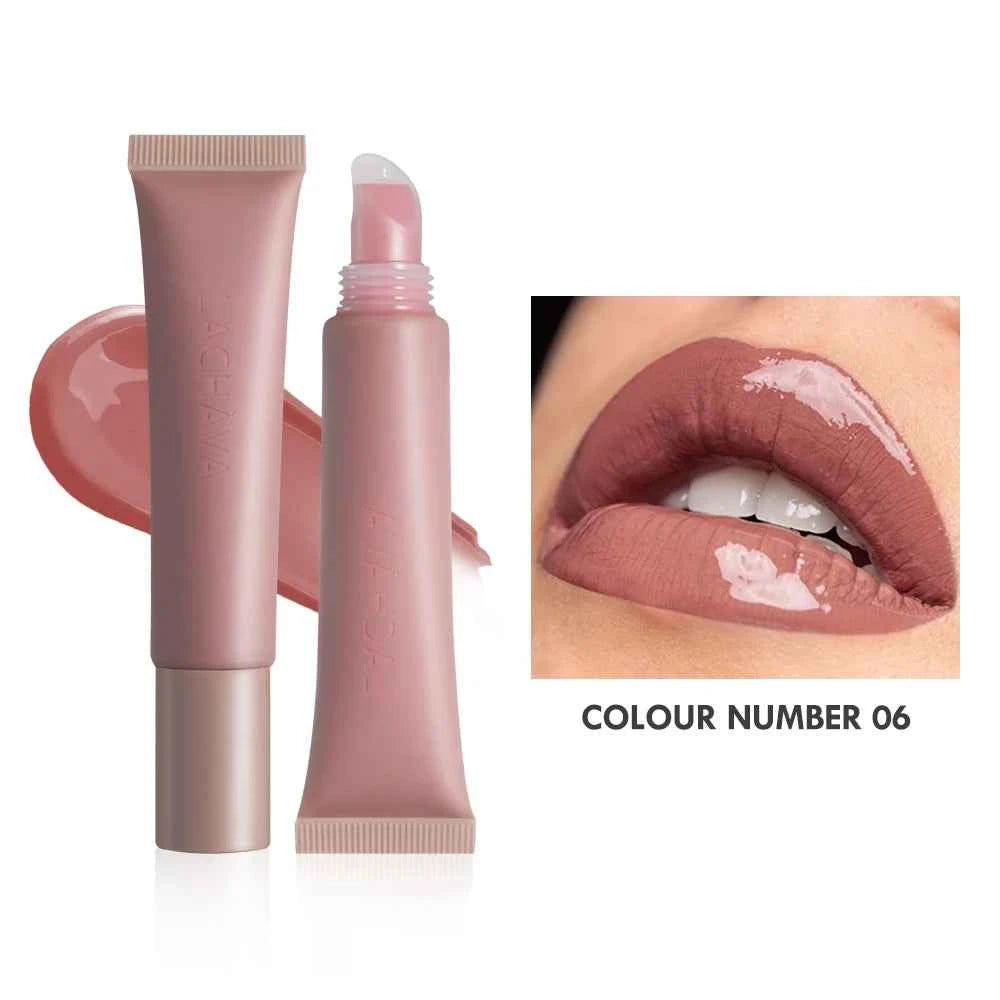 OEM Wholesale Cosmetic Plumping Smooth Lip Gloss Moisturizing High Pigment Vegan Glossy Hydrating Tinted Lipgloss Private Label 06