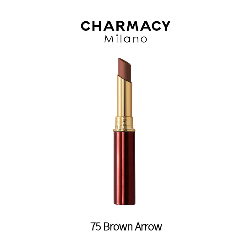 CHARMACY 16 Colors Waterproof Velvet Lipstick Easy To Wear Longstay Lip Stick Long-Lasting Matte Lip Makeup Cosmetic 75-Brown-Arrow Full Size