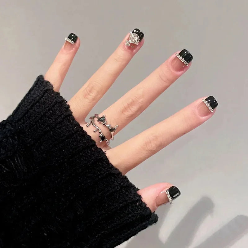New Fashion Christmas Acrylic Press on Nails New Fashion Design Nails Art Acrylic French Artificial Fingernails Wholesale Price B31-09