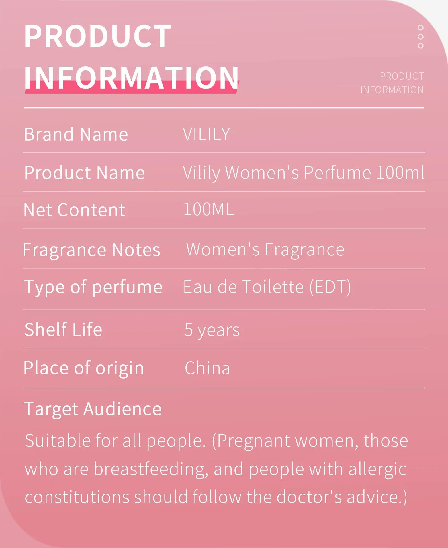 VILILY VL076 Life Est Belle  Perfume Best Perfume for Women Ladies Perfume Parfum Femme Perfumes De Mujer Aurora Glow Aven...