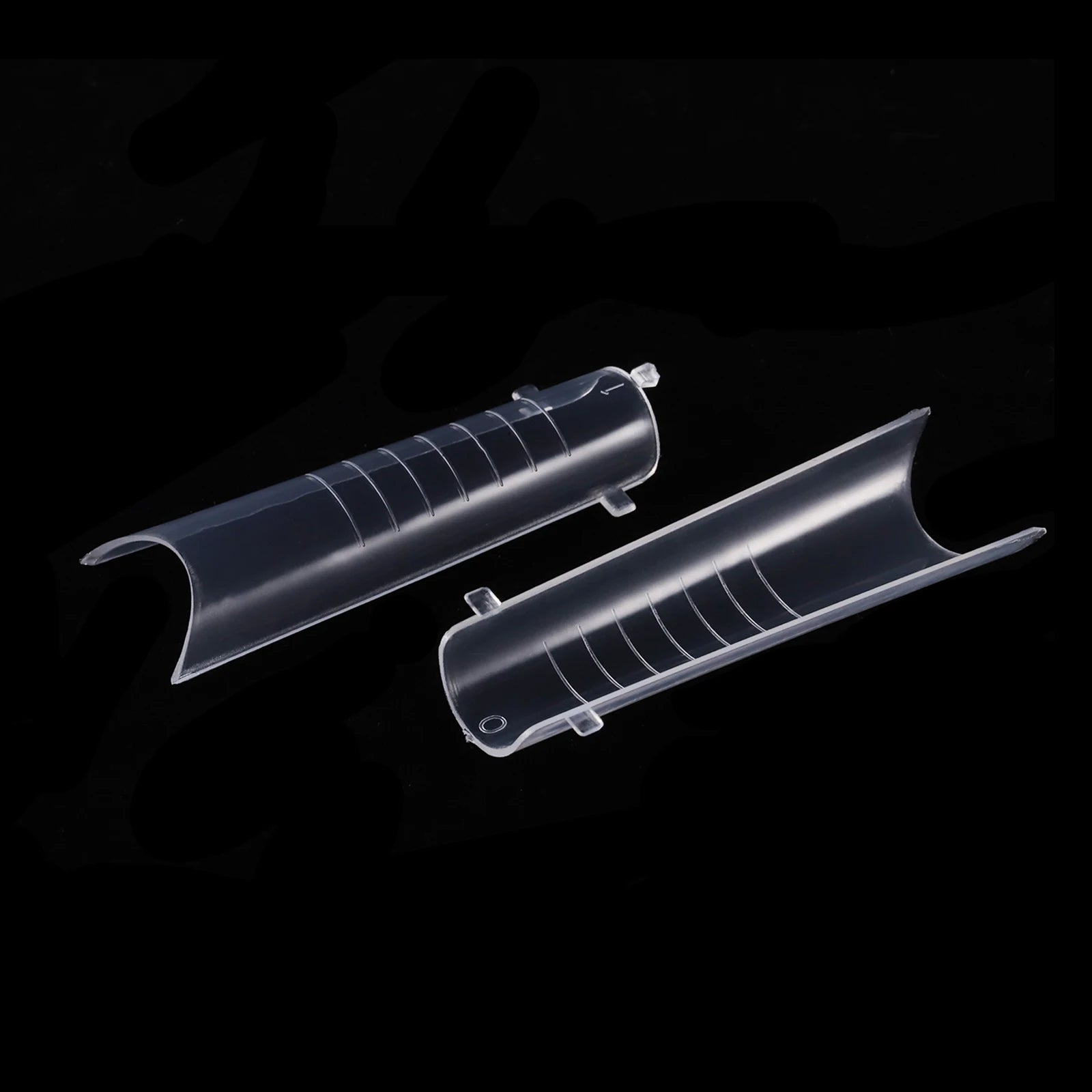 NEW Stiletto Coffin Clear Dual Forms False Tips Quick Building Gel Mold Nail System Full Cover Nail Extension Forms Top - 