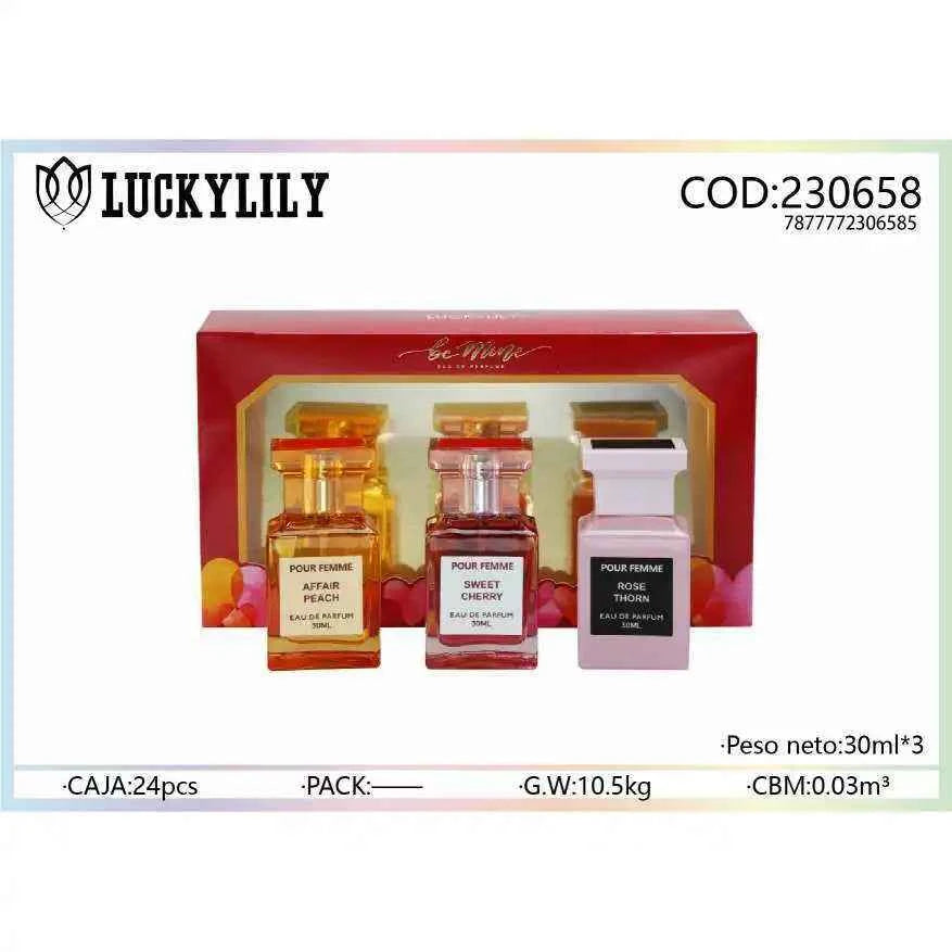 Wholesale 3x30ml Eau De Parfum Fragrance Set for Women Woody Rose Scent Oil Perfume Gift Set Default Title - 