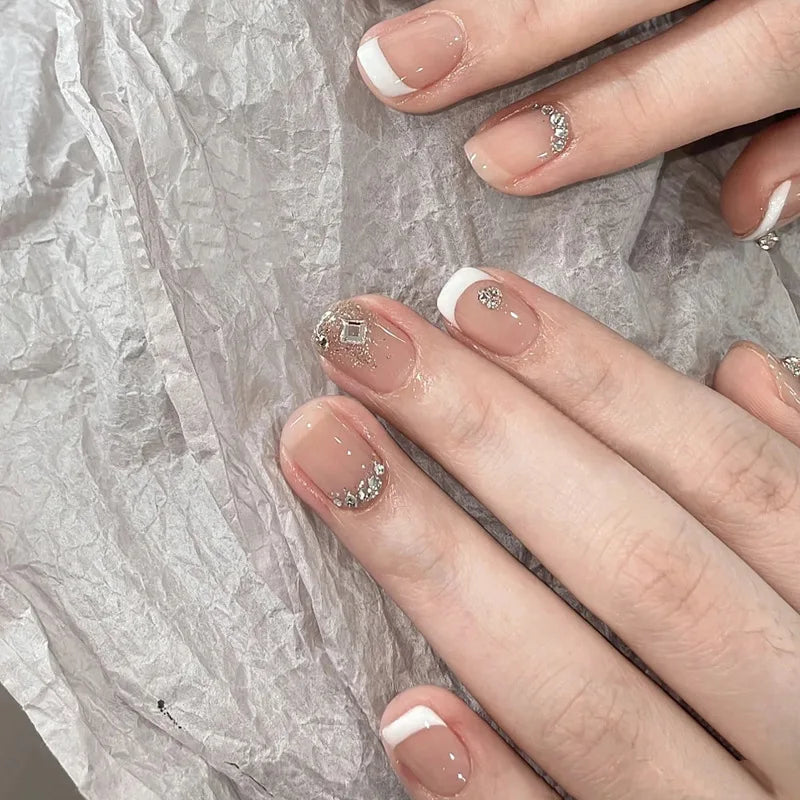 New Fashion Christmas Acrylic Press on Nails New Fashion Design Nails Art Acrylic French Artificial Fingernails Wholesale ...