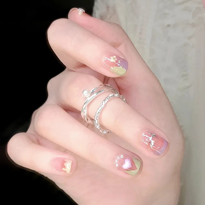 New Fashion Christmas Acrylic Press on Nails New Fashion Design Nails Art Acrylic French Artificial Fingernails Wholesale Price B31-31