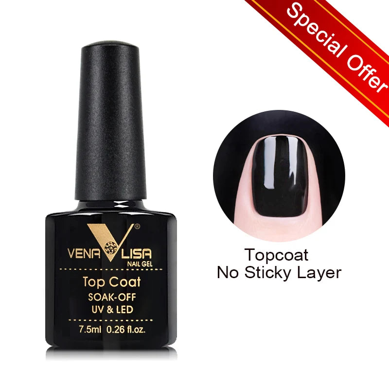 Venalisa Foil Transfer Gel Easy Apply Nail Art Design Manicure Enamel Gel Polish UV LED Gel Nail Polish Lacquer Varnish Foil NoWipe top coat