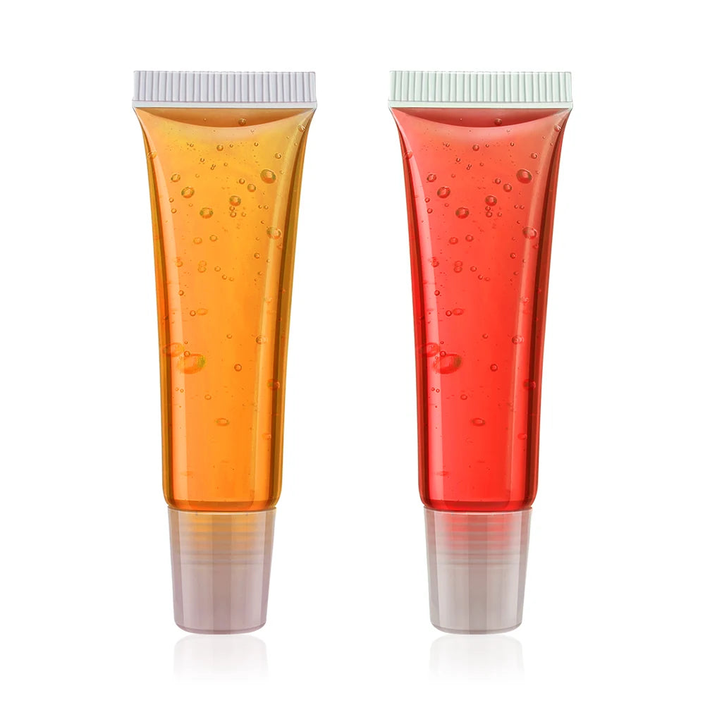 10 ml SPF Customized Logo Vegan Lip Oil Fruit Flavor Moisturizing Makeup Liquid Lip Balm OEM 7 Colors Plumping Lip Gloss Base