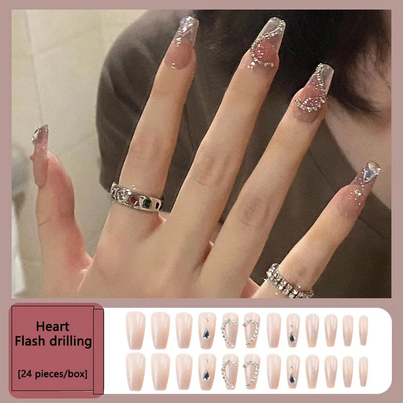 New Fashion Christmas Acrylic Press on Nails New Fashion Design Nails Art Acrylic French Artificial Fingernails Wholesale Price