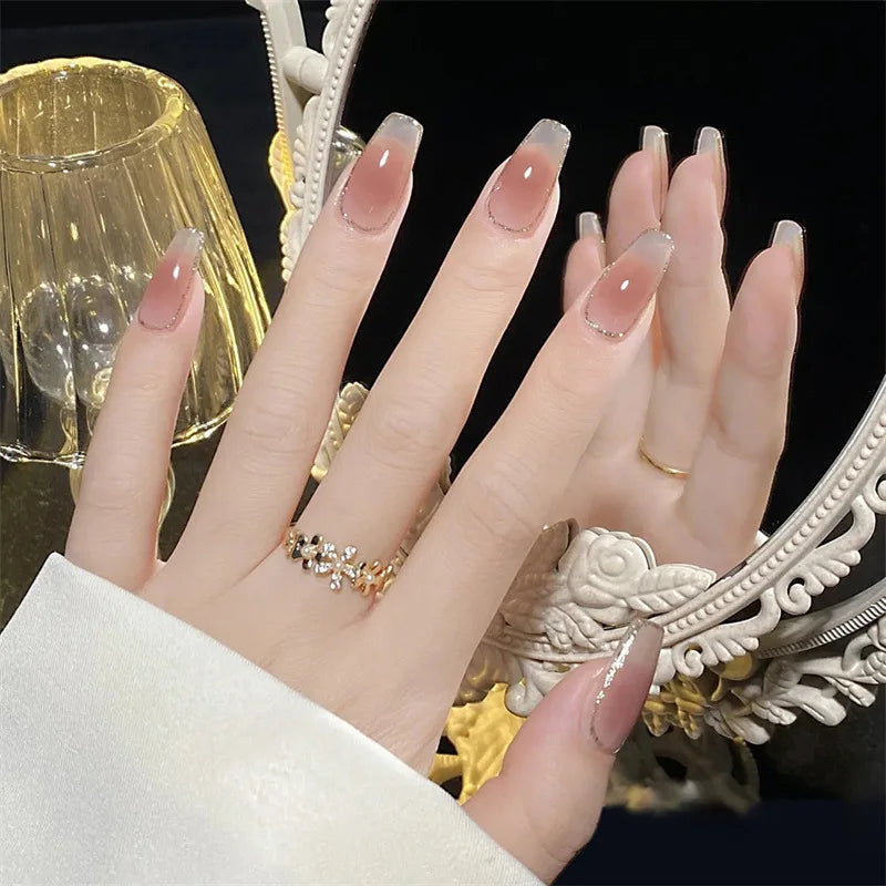 New Fashion Christmas Acrylic Press on Nails New Fashion Design Nails Art Acrylic French Artificial Fingernails Wholesale ...