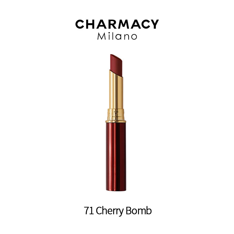 CHARMACY 16 Colors Waterproof Velvet Lipstick Easy To Wear Longstay Lip Stick Long-Lasting Matte Lip Makeup Cosmetic 71-Cherry-Bomb Full Size