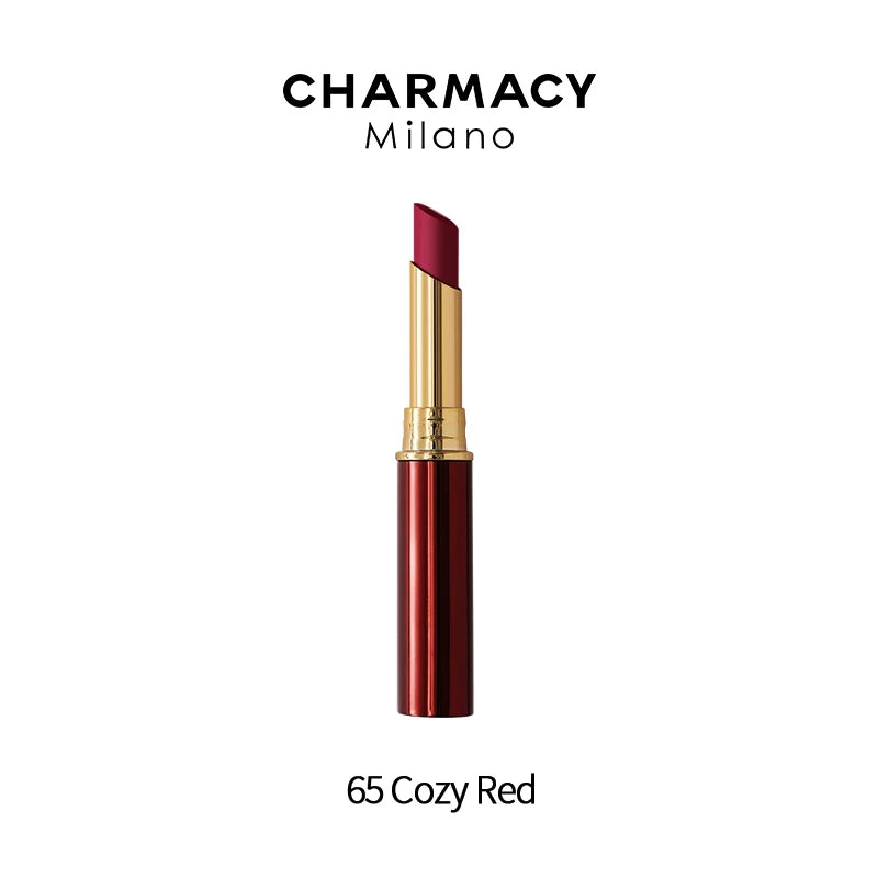 CHARMACY 16 Colors Waterproof Velvet Lipstick Easy To Wear Longstay Lip Stick Long-Lasting Matte Lip Makeup Cosmetic 65-Cozy-Red Full Size