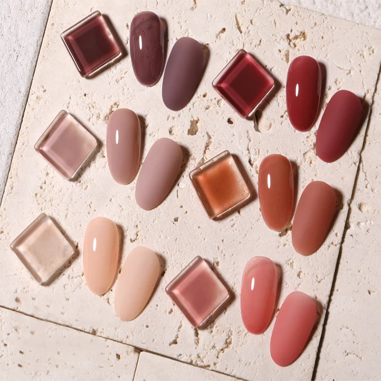 Quengel New Arrivals 15ml Jelly Gel Polish 24 Colors Private Label Logo UV LED Nail Gel Polish