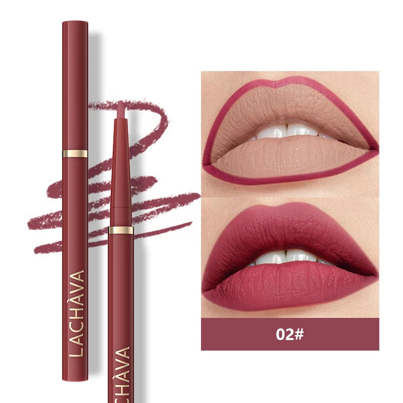 Free Sample OEM Wholesale Vegan Matte Makeup Lipliner Pencil Waterproof Lasting High Pigment Velvet Lip Liner Pen Private Label 02