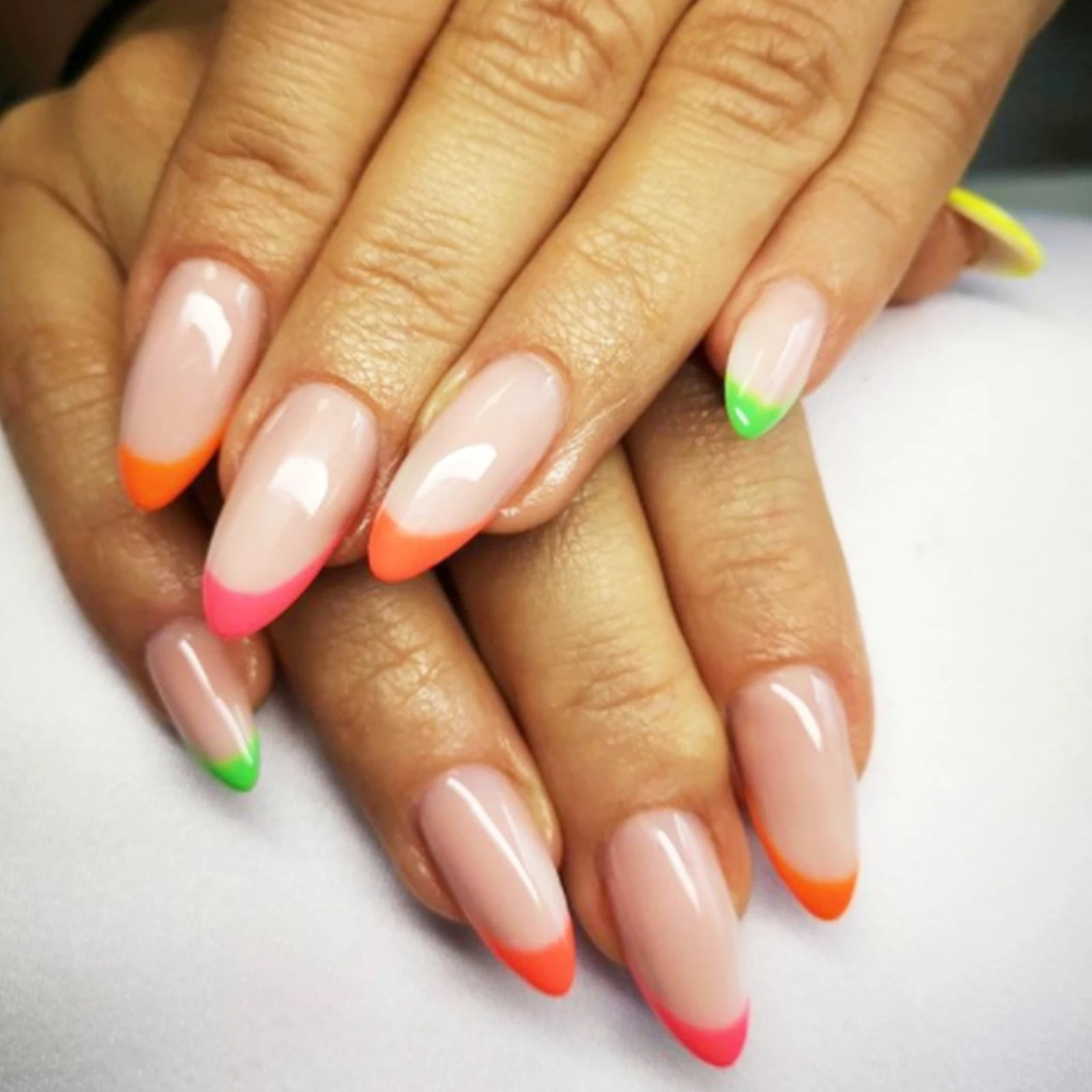 NEW Stiletto Coffin Clear Dual Forms False Tips Quick Building Gel Mold Nail System Full Cover Nail Extension Forms Top - 