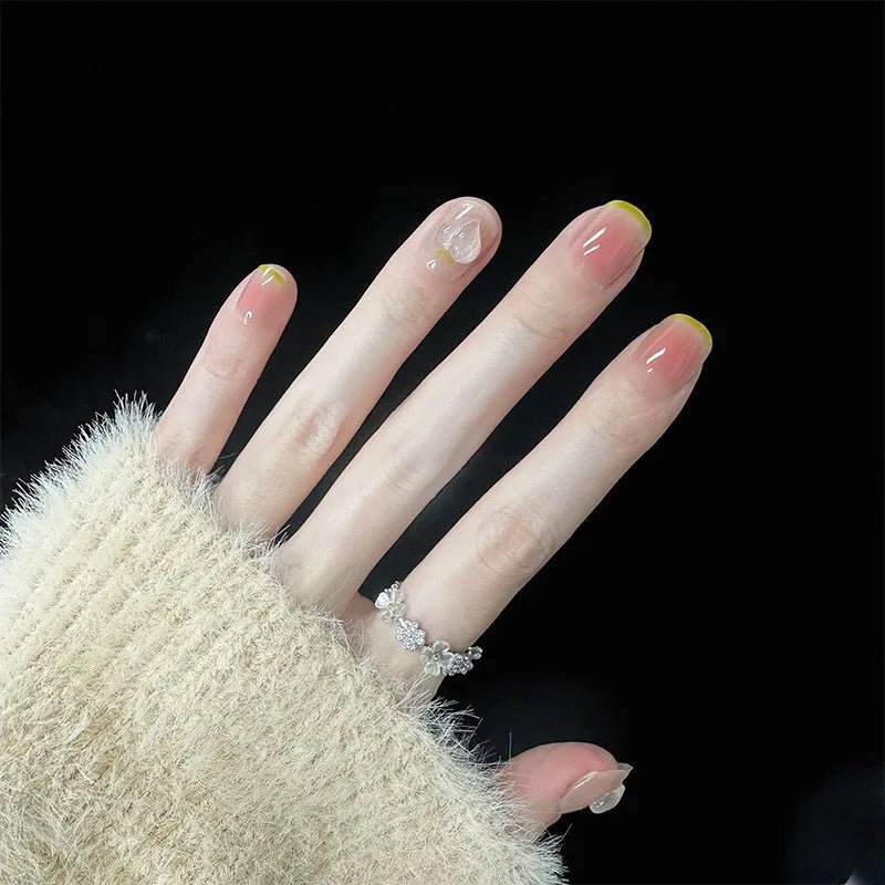 New Fashion Christmas Acrylic Press on Nails New Fashion Design Nails Art Acrylic French Artificial Fingernails Wholesale Price B31-21