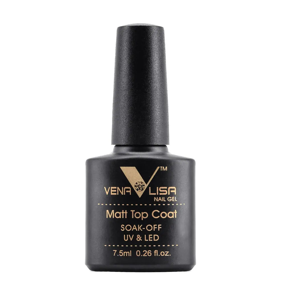 Hot Sell Venalisa Nail Art 7.5ml Tempered Top Coat Matt Top Primer Base Coat Color Gel Nail Polish UV Gel Soak Off Manicur...