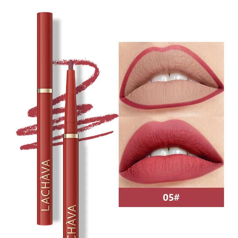 Free Sample OEM Wholesale Vegan Matte Makeup Lipliner Pencil Waterproof Lasting High Pigment Velvet Lip Liner Pen Private Label 05