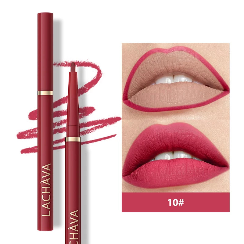 Free Sample OEM Wholesale Vegan Matte Makeup Lipliner Pencil Waterproof Lasting High Pigment Velvet Lip Liner Pen Private Label 10