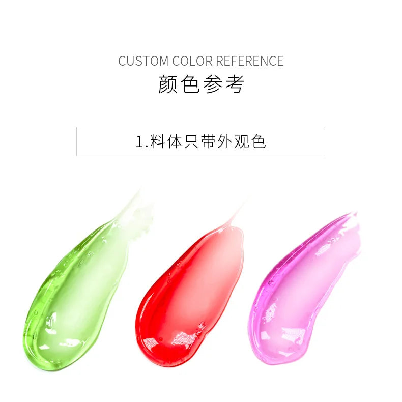 10 ml SPF Customized Logo Vegan Lip Oil Fruit Flavor Moisturizing Makeup Liquid Lip Balm OEM 7 Colors Plumping Lip Gloss Base