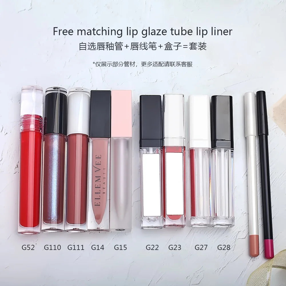 Wholesale Private Label 2 in 1 Natural Cosmetic Lip Gloss Lip Liner Makeup Sets Glossy Matte Lipgloss Lip Liner Kit Vendor
