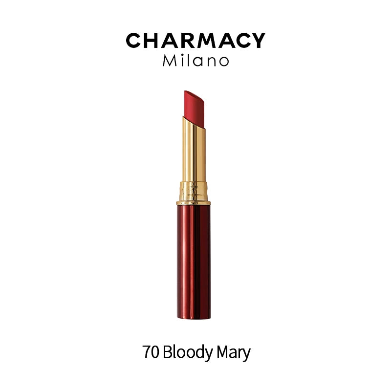 CHARMACY 16 Colors Waterproof Velvet Lipstick Easy To Wear Longstay Lip Stick Long-Lasting Matte Lip Makeup Cosmetic 70-Bloody-Mary Full Size