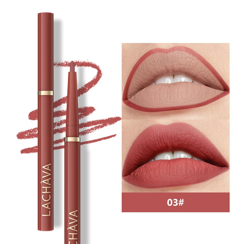 Free Sample OEM Wholesale Vegan Matte Makeup Lipliner Pencil Waterproof Lasting High Pigment Velvet Lip Liner Pen Private Label 03
