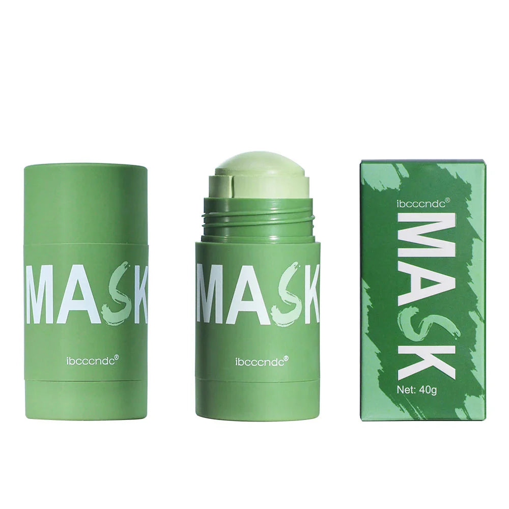 Face Clean Mask Green Tea Cleansing Stick Mask Shrink pores Deep Blackhead Remover facial Cleansing Moisturizing Mask 40g Aurora Glow Avenue