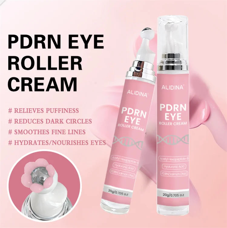 Anti Aging Eye Cream With Massage Roller PDRN Repair Firming and Moisture Boost Aurora Glow Avenue - 
