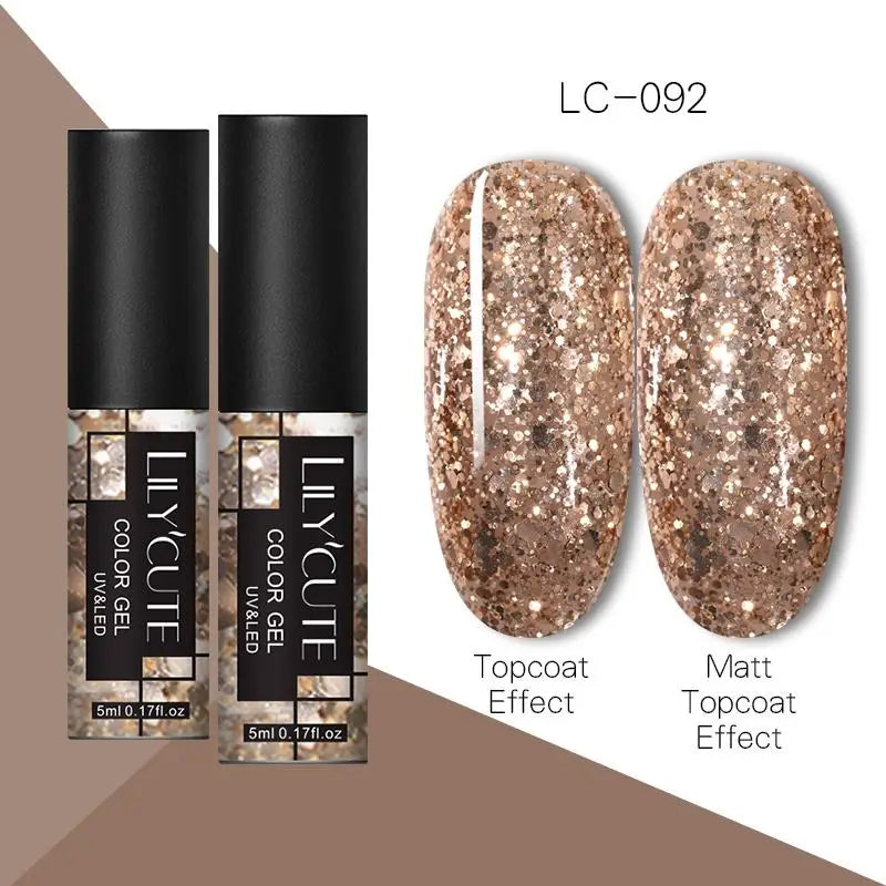 LILYCUTE 5ML Metallic Painting Liner Gel Nail Polish Super Bright Gold Silver Mirror Drawing Gel Semi Permanent Line Frenc...