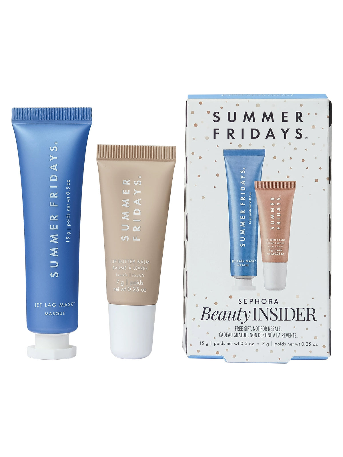 Summer Fridays Jet Kardashian Mask Moisturizing Time Difference Mask & Butter Lip Balm