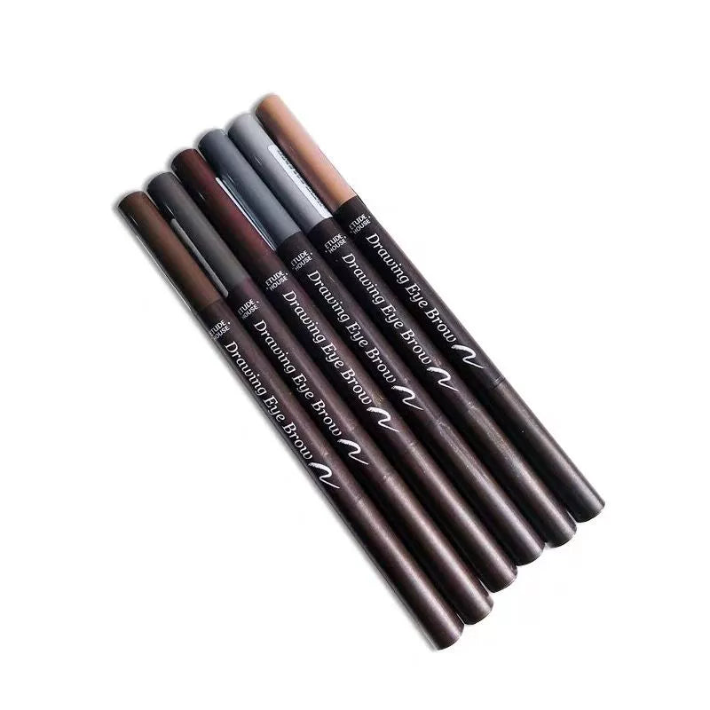 In Stock South Korea Etudehouse ERISE HOUSE New Arrival Double-Headed Rotate Automatic Eyebrow Pencil Waterproof Sweat-Proof Flat Eyebrow