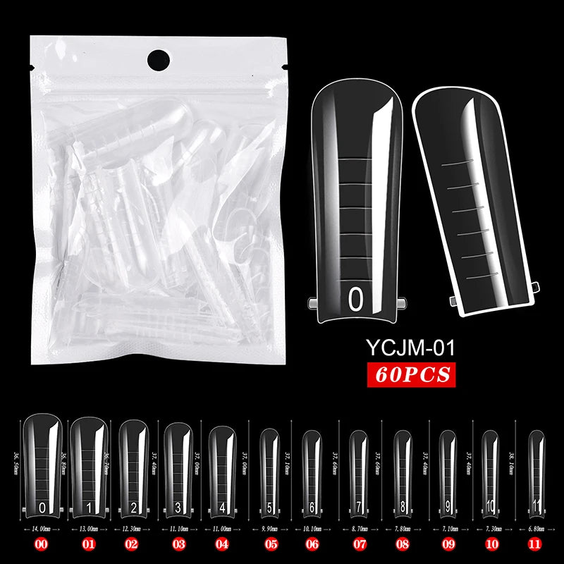 Extension False Nails Art Tips Acrylic Fake Finger Gel Polish Mold Sculpted Full Cover Press on Nails Manicures Accessories Tool YCJM-01