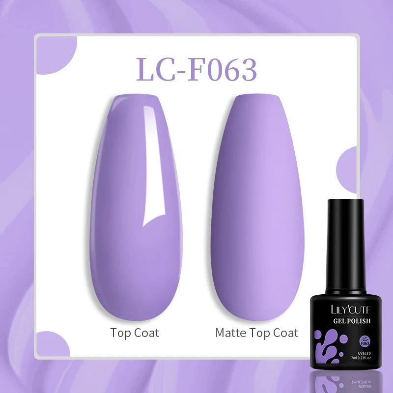 LILYCUTE 129 Colors 7ML Nail Gel Polish Nail Supplies Vernis Semi Permanent Nail Art Manicure Soak Off LED UV Gel Nail Var...