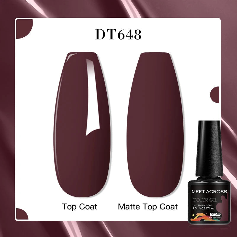 MEET ACROSS 7ml Porcelain White Cat Eye Gel Polish Holographic Glitter Magnetic Galactic Effect Gel Nail Polish Soak Off UV Gel Q57460-48