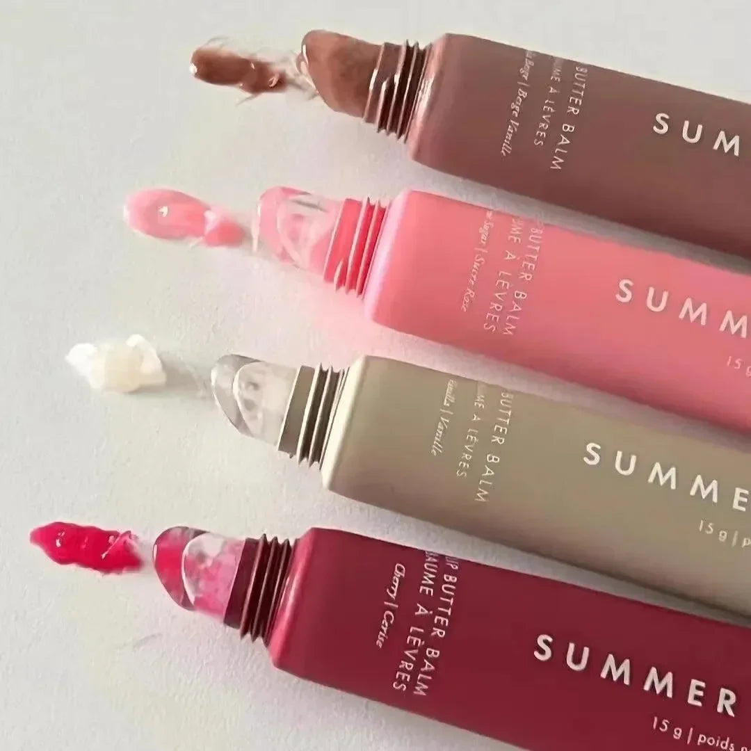 Summer Friday's Vanilla Beige Lip Balm Moisturizing Transparent Lipstick Set Smooth Soft Tube Mirror Lip Gloss Lip Blum Ma...