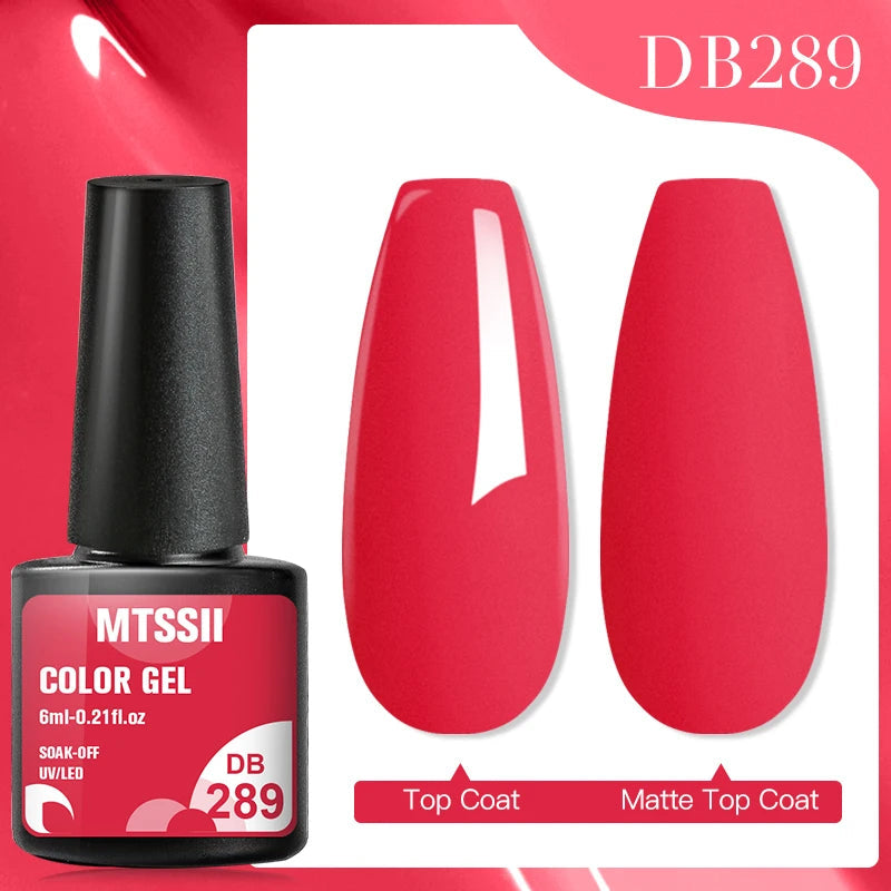 Mtssii 7ml Red Glitter Gel Nail Polish Sequins Shiny Manicure Semi Permanent Base Top Coat Soak Off LED UV Nail Art Gel Varnish Q15153
