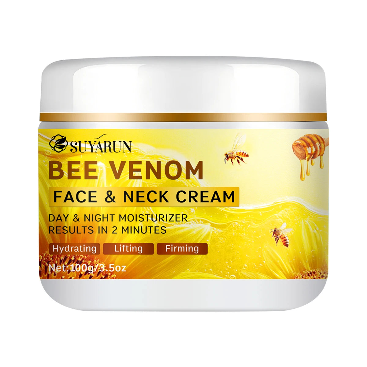 SUYARUN Bee Venom Collagen Anti-Aging Face Cream | Firming Lifting Moisturizer | Wrinkle Reduction | 24H Hydration. 100g