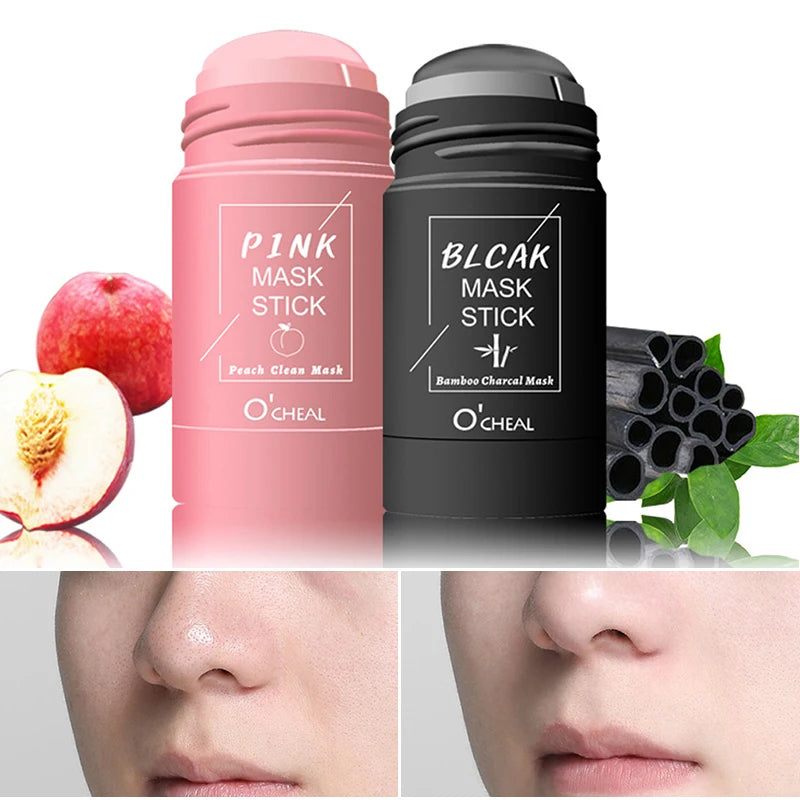 Solid facial mask Stick Green Tea Honey Peach Cleaning Pore Moisturizing Long Charcoal Eggplant Mud Film Aurora Glow Avenue