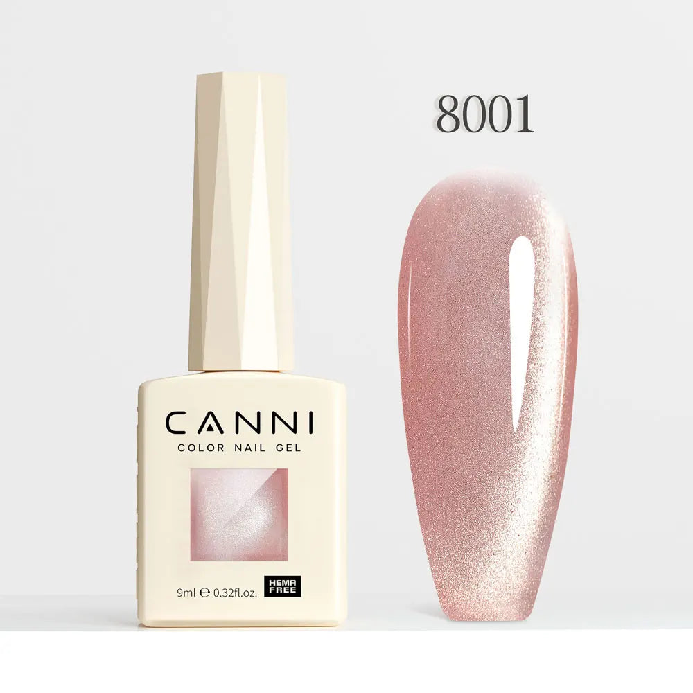 #8013 CANNI Nail Gel Polish Hema Free Super Glossy Glitter Cat Eye Gel Diamond Top Coat Semi Permanent Soak Off UV LED Varnish Aurora Glow Avenue