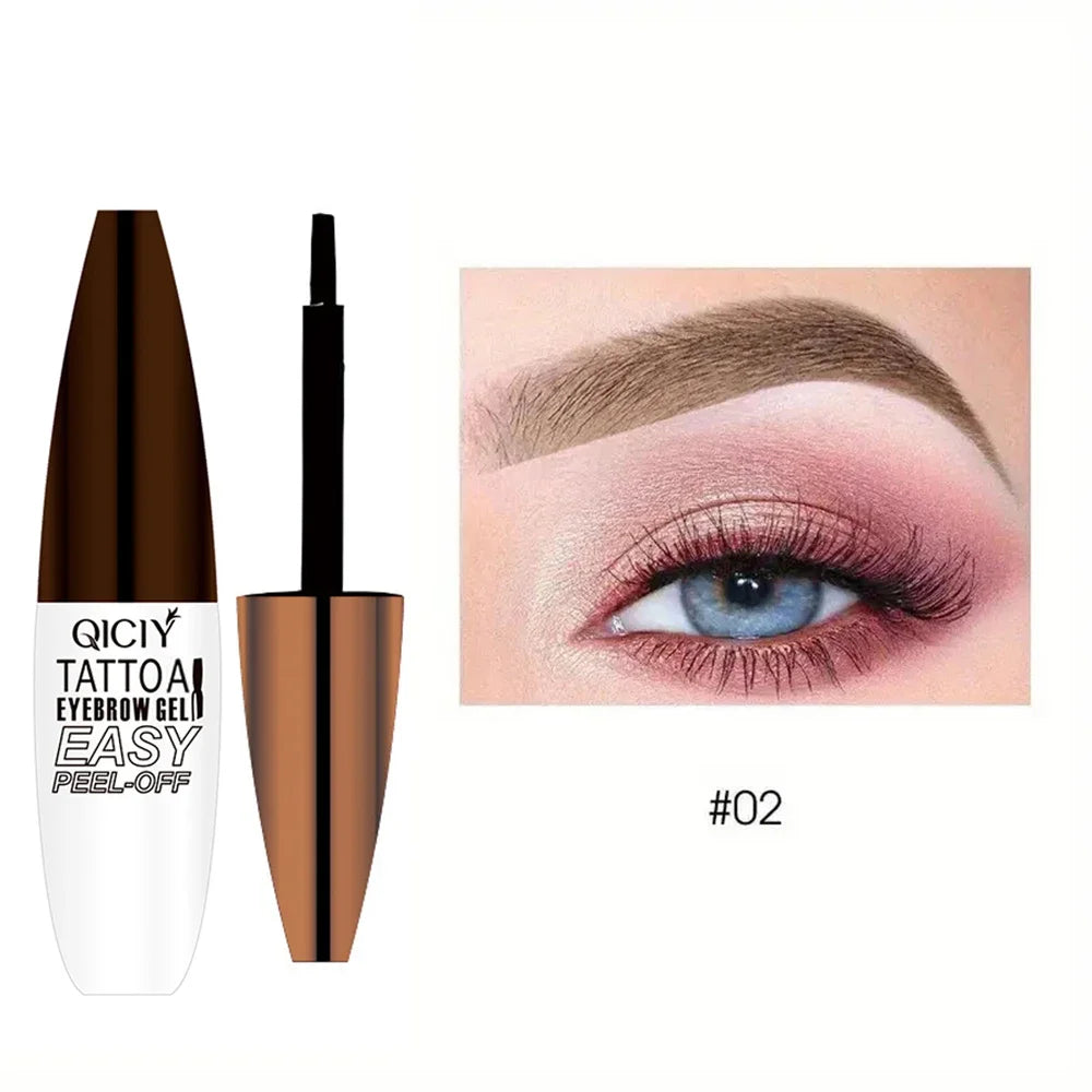 Lasting 3 Days Tattoo Easy Peel Off Eyebrow Gel Cream Types Long-Lasting Smudge-Proof Sweat Resistant Waterproof Cosmetics Q537-102Light Brown