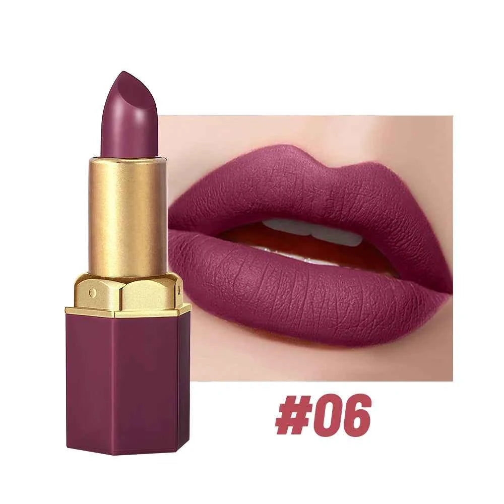 SAM SUGAR 6-Color Matte Lipstick , Non-Stick Cup Long-Lasting Velvet Finish, Smooth Matte Lip Color Waterproof Smudge-proof Full Size SS25-06