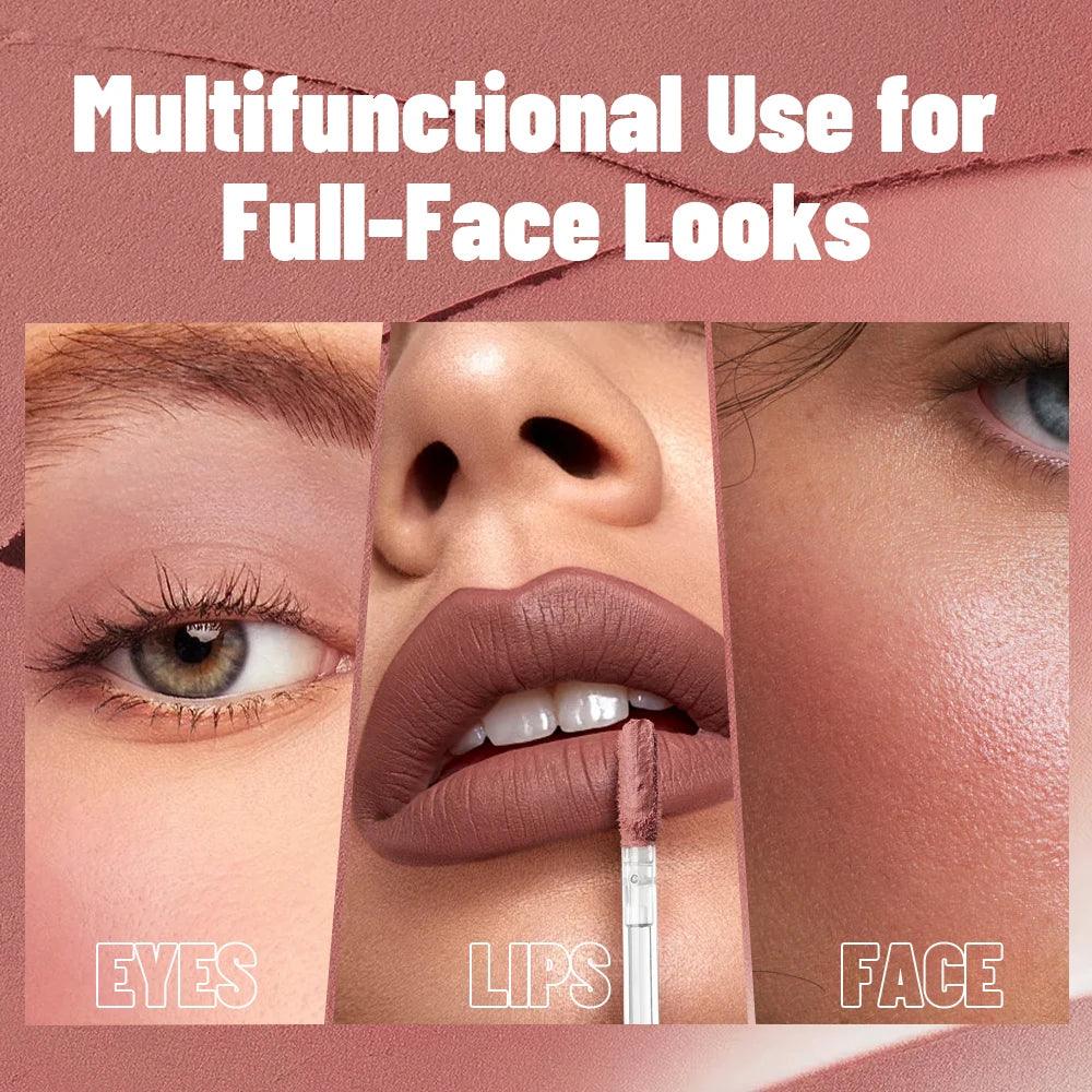 1 pc Stay flawless all day with a smudge-proof, water-resistant matte nude lipstick that won’t fade or transfer. - 