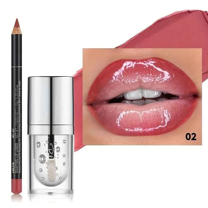 Silky Smooth Lip Liner & Nourishing Lip Oil Set - Create Versatile Stunning Looks with Long-Lasting Hydration 02 - 