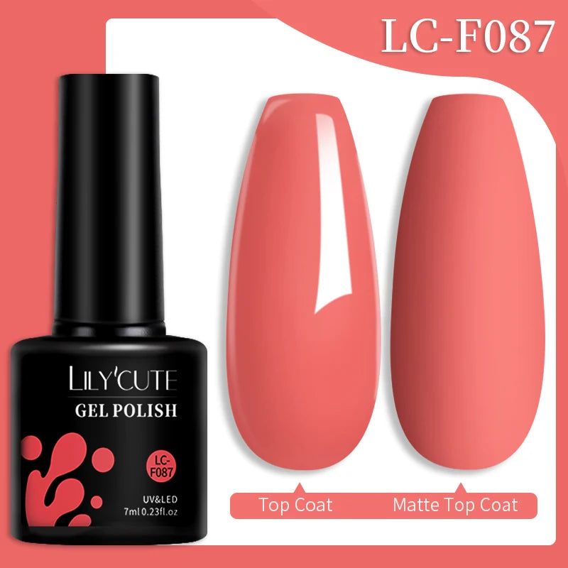 LILYCUTE Ancora Red Color Gel Nail Polish 152 Colors Fall Winter Trendy Long-Lasting French Style For Manicure Nail Art UV...