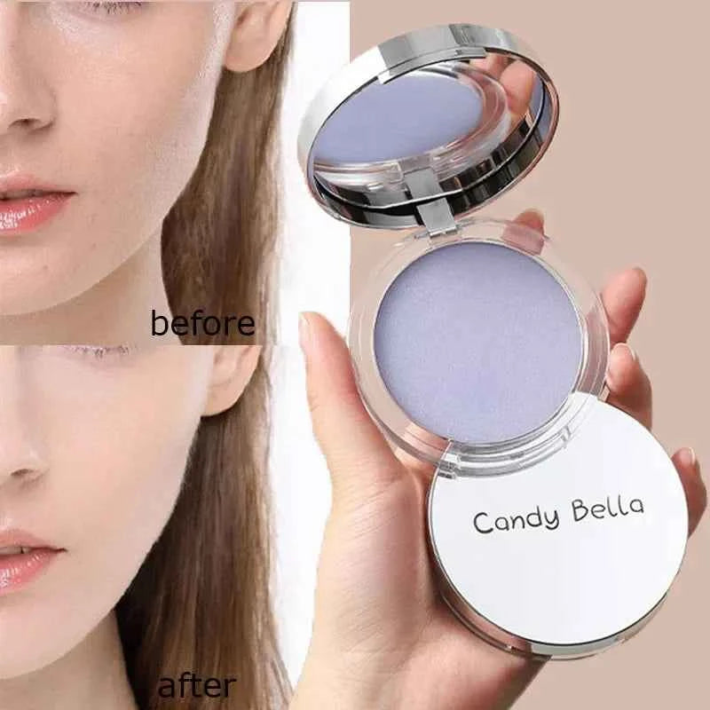 Matte Setting Powder Lasting Oil-control Purple Glitter Pressed Powder Brightening Face Powder Jelly Compact Foundation Ma...