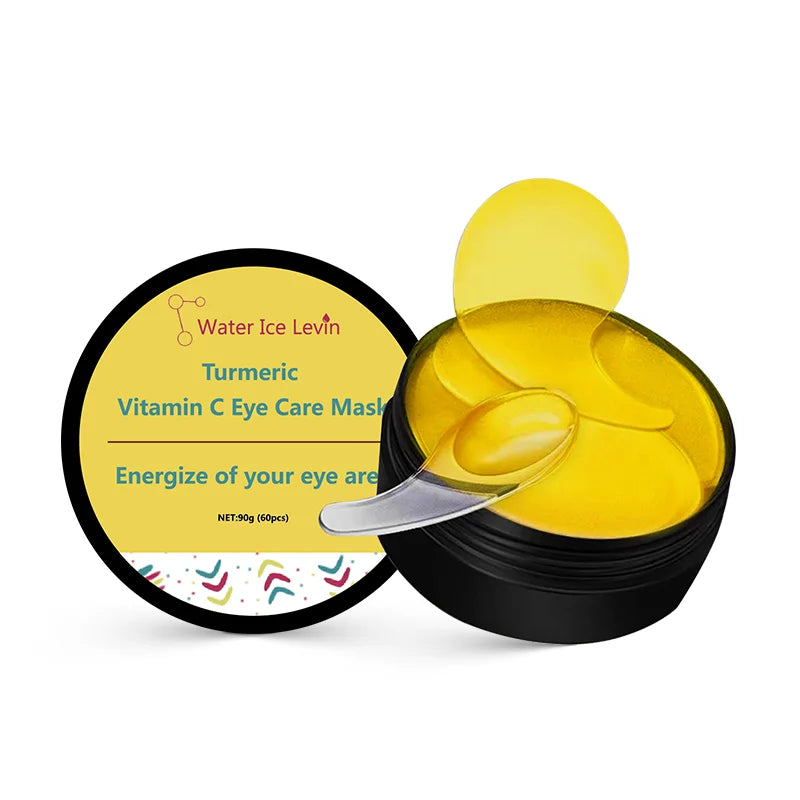 Turmeric vitamin C Eye Mask Anti Wrinkle Remove Dark Circle Eye Bags Puffiness Reduce Fine Line Firming Brightening Eye Pa...