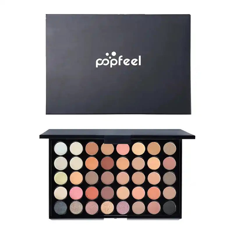 POPFEEL 40 Color Earth Tones &Rainbow Shades Eyeshadow Palette -Long-Lasting, Highly Pigmented, Smooth Matte and Shimmer F...