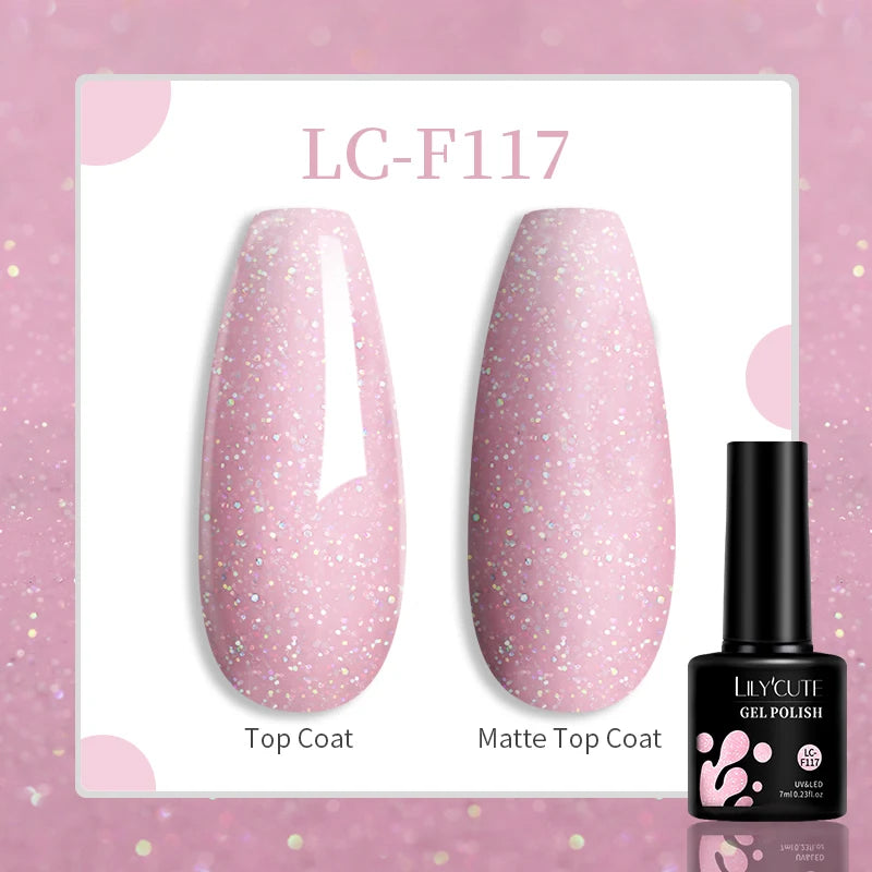 LILYCUTE 129 Colors 7ML Nail Gel Polish Nail Supplies Vernis Semi Permanent Nail Art Manicure Soak Off LED UV Gel Nail Var...