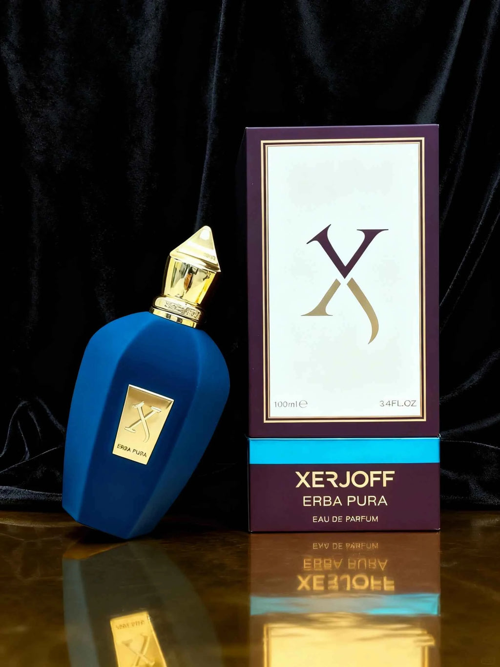XERJOFF ERBA PURA | Luxury blue green bottle perfume spray, delicate flower fragrance, lasting fragrance, men's and women's frag